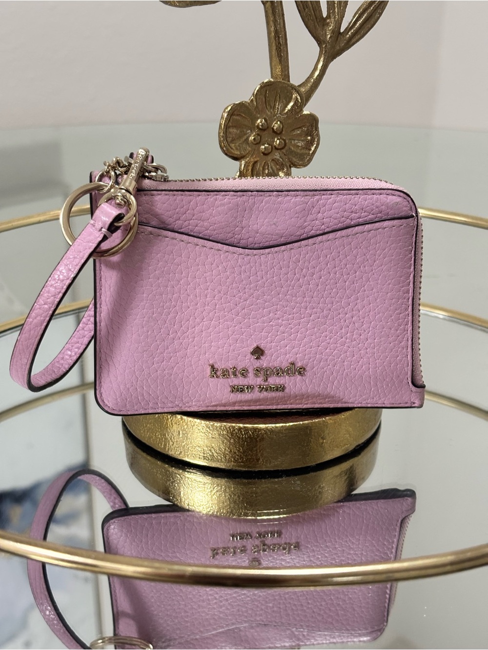 Kate Spade Leila Small Cardholder Wristlet/Wallet Pink